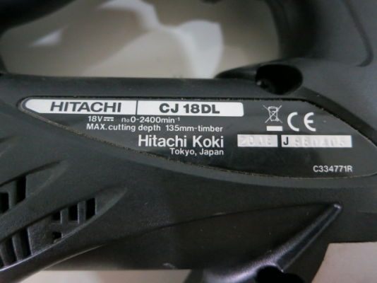 จิ๊กซอว์ไร้สาย (Jig Saw) Hitachi รุ่น CJ18DL 18 Volts แบต2ก้อน ที่ชาร์ท