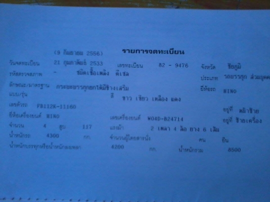 ขายรถ 6 ล้อ ดรั้ม HINO 117แรง