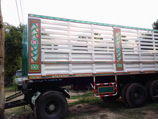 ขายลูกพ่วงกระบะดั้มสามมิตรคอกสูง3เพลายาว7เมตร ของใหม่