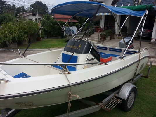 ขายเรือตกปลา 15.6 ฟุต พร้อมเครื่อง Yamaha 85 แรง...หาดใหญ่