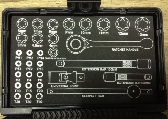 บ๊อกชุด 2 หุน(1/4)  starnic 33ชิ้น