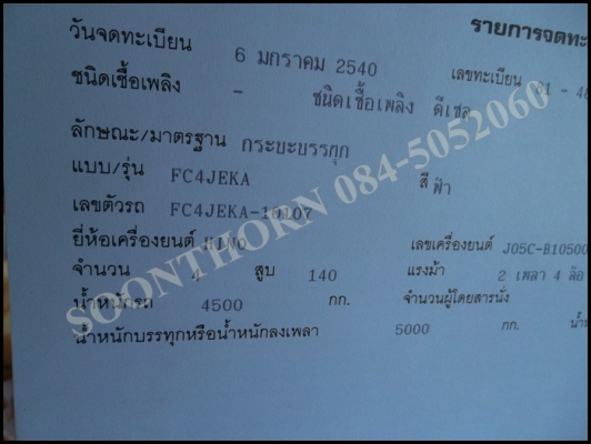 ขายด่วน รถบรรทุก 6 ล้อ HINO FC4J 140 แรง รถห้างแท้ มือเดียวเดิมๆ กระบะดั้ม รถสวยพร้อมใช้งาน ราคาสุดคุ้ม