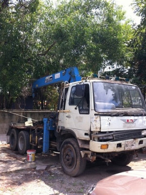 ขายรถ10ล้อหัวลาก HINO FM3M 2 เพลาประกอบ  พร้อมเฮี้ยบเครน 6 ตัน  แยกก็ขาย