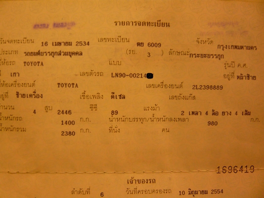 ขายทะเบียนรถกระบะไมรตี้เอ็กแค็ปเลขสวย 6009