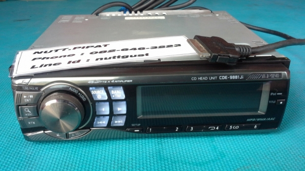 Alpine CDE-9881Ji เล่นแผ่น CD, MP3, มีสายต่อ ipod