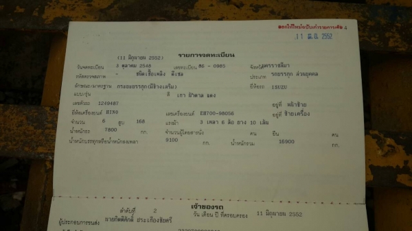 สิบล้อเพลาเดียว เครื่อง EH700 พวงมาลัยเพาเวอร์ เบรคจิฟฟี่ เกียร์ร๊อก6สปีดช่วงล่างไอ้หลงแพใหญ่