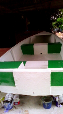 เรือไฟเบอร์  13ฟุ๊ต  ฉีดโฟมโตท้องทั้งลำ