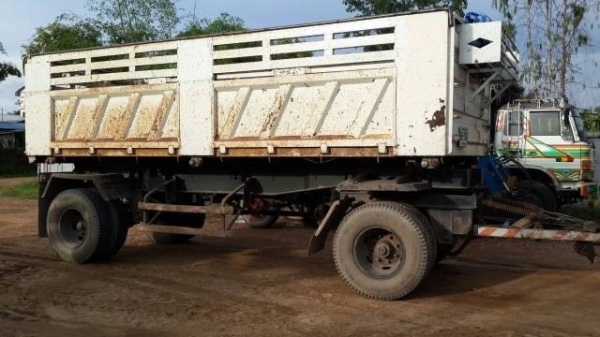 ขายลูกพ่วงดัมพ์สามมิตร 2 เพลา สภาพเดิมพร้อมใช้งาน ทะเบียนพร้อม