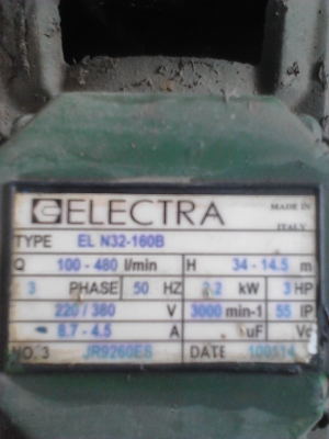 ขาย...ปั๊มน้ำ 3 แรง อิตาลี 4ตัว ขาย...ปั๊มน้ำ 3 แรง อิตาลี 4ตัว