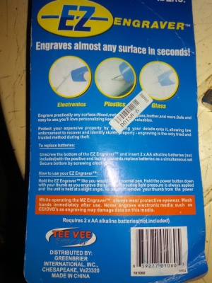 ขาย ปากกาแกะสลักไฟฟ้า ใช้ถ่าน AA*2  มี 4 แท่ง ราคา 220 บาท รวมส่งลงทะเบียน