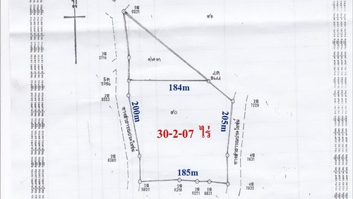 ขายด่วนที่ดินติดถนน ทำเลดี ราคาถูก 30 ไร่ 2 งาน ราคา 130,000 บาทต่อไร่  อ.สีคิ้ว