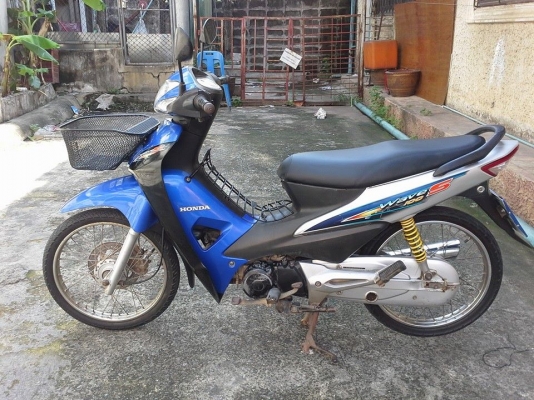 Wave 100 uboox ปี 49 กุญแจใหญ่ สีน้ำเงิน ดำ รถบ้าน สวย เครื่องเดิมๆ มีเอกสารครบ