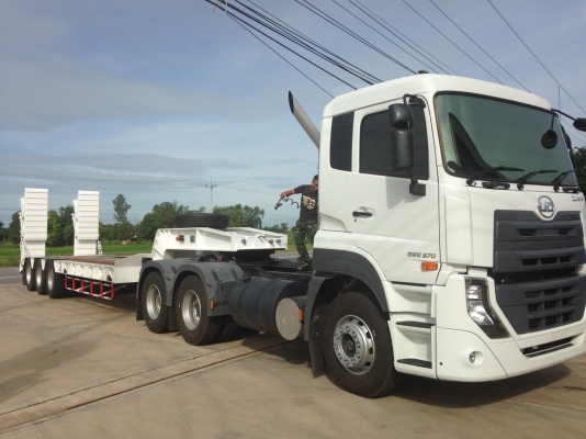 บริการขนย้ายเครื่องจักรกลหนัก ( หางพิเศษ 3เพลา)