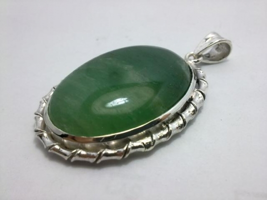 จี้หยกจีนใหญ่เงินแท้