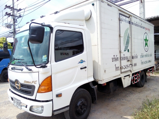 6 ล้อกลาง  *Euro.2*  HINO  MEGA  FC4J 150 แรงม้า+Turbo+Inter *ยาว 5.50 ม.*  *รถห้างแท้*  (มีกระบะเปลี่ยนให้)