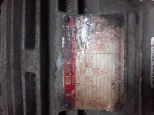 ขายมอเตอร์ mitsubishi 1hp 3เฟส