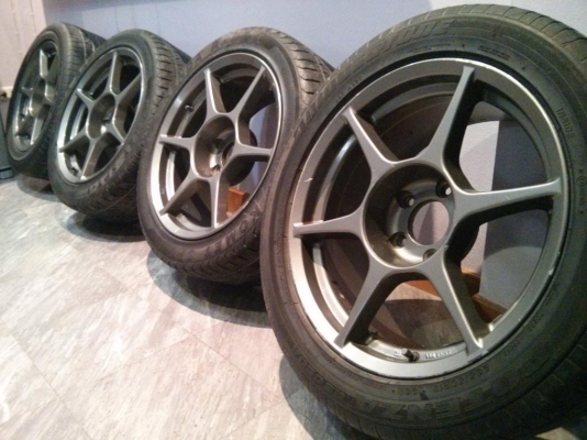 ขายล้อ buddy club p1 5รู114 ขอบ17กว้าง8นิ้ว   off +22   10000บาท