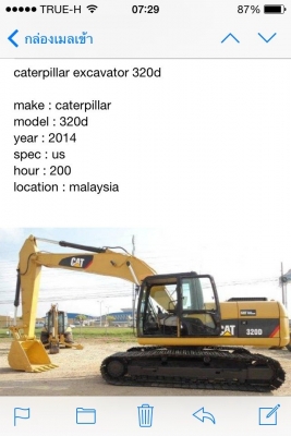 ขาย CAT 320Dทำงานได้ 200h สภาพสวยพร้อมใช้ ราคาต่อรองได้ ติดต่อได้ที่คุณ อ๊อฟ พิจิตร 086-737-9991