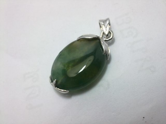 จี้ี้เงินหินแร่เขียว