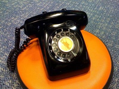 โทรศัพท์แบบหมุน ระบบอนาล็อก สีดำ คลาสสิก