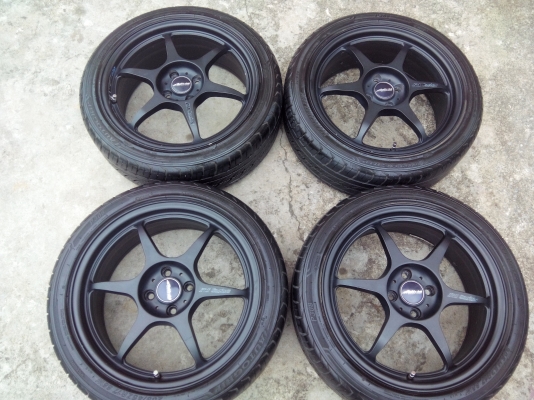 ขายP1 made in taiwanขอบ17 4รู100et40กว้าง7"ดำดุเดิมๆไม่มีซ่อมไม่มีเบียดพร้อมยาง 205-45-17ปี12ดอกเต็ม ขายP1 made in taiwanขอบ17 4รู100et40กว้าง7"ดำดุเดิมๆไม่มีซ่อมไม่มีเบียดพร้อมยาง 205-45-17ปี12ดอกเต็ม