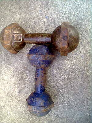 ดัมเบล 2 อัน ขนาด 5 กิโล และ 4 กิโล