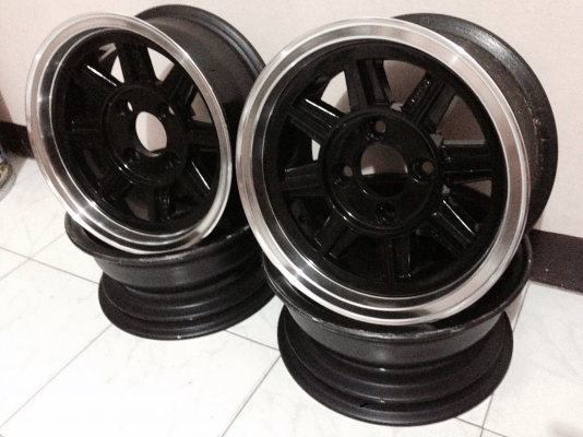 ล้อฮายาชิ13x6 4/110 ใส่มาสด้า มิร่า