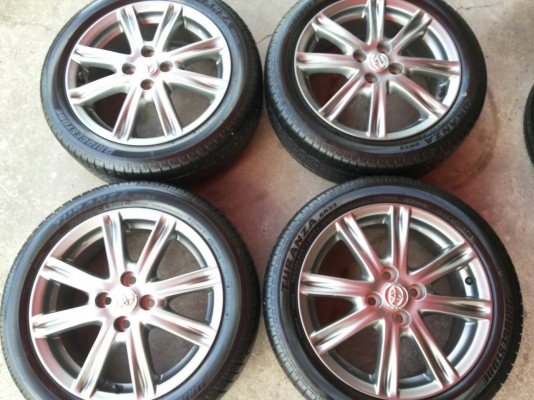 ล้อเดิม New Vios 1.5S ขอบ16พร้อมยาง Bridgestone 195-50R16 ปลายปี 13 ยางลงพื่นปี 14 ครับ