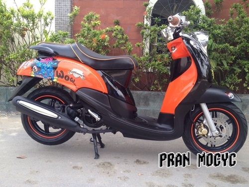 รถใหม่ยังไม่ได้จดทะเบียนyamaha finoรถเเต่งจากศูนย์ยามาฮ่า ล้อเเม็คขอบ12