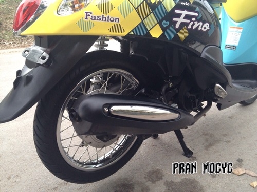 ขาย yamaha fino สีดำเหลืองฟ้า รถปีนี้ ใช้งานมา5เดือนเท่านั้น