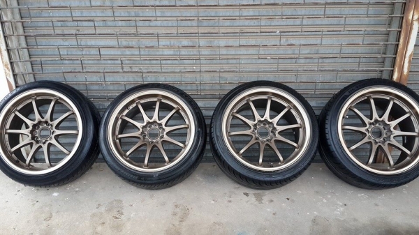 CE28 ขอบ 18 5รู114 หน้า 9.5 หลัง 10.5 พร้อมยางดอกเต็มๆปี1213 CE28 ขอบ 18 5รู114 หน้า 9.5 หลัง 10.5 พร้อมยางดอกเต็มๆปี1213