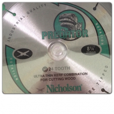 ขายใบเลื่อยวงเดือนสำหรัยตัดไม้ 8 1/4" 210mm NICHOLSON