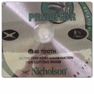 ขายใบเลื่อยวงเดือนสำหรัยตัดไม้ 8 1/4" 210mm NICHOLSON