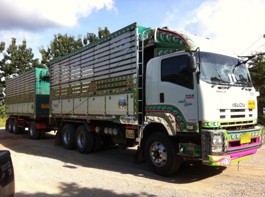 ขายรถบรรทุกพ่วงดัมพ์ ISUZU 360 ปี 56 ดัมพ์แม่ลูกอู่โชคชัย ไมล์ 81,xxx