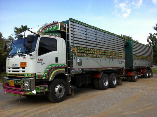 ขายรถบรรทุกพ่วงดัมพ์ ISUZU 360 ปี 56 ดัมพ์แม่ลูกอู่โชคชัย ไมล์ 81,xxx