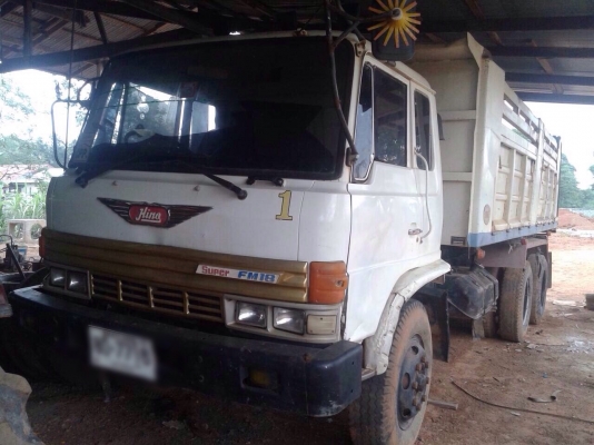 ขายรถบรรทุกสิบล้อดัมพ์ HINO F18 เครื่องเดิม HO7C-185 แรง 2 เพลา เบรคจิฟฟี่ พวงมาลัยพาวเวอร์ ทะเบียนพร้อม