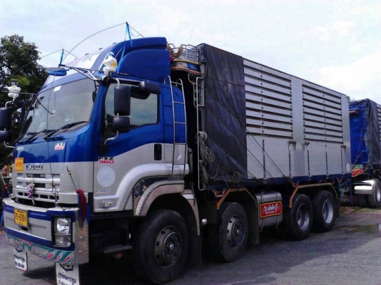 ขาย ISUZU 360 แรง พ่วง 24 ล้อ กระบะเนียมอู่ซุนชัย ดั๊ม รถปี 53