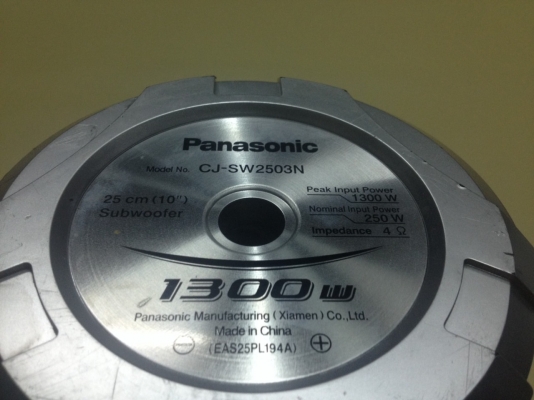 ขายซับ 10" Panasonic  1300W วอยล์เดี่ยว (มีข้างเดียว)ขายถูกๆ900.-