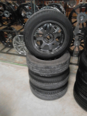 แม๊กพร้อมยาง 185/60R15 DUNLOP SP SPORT 2030  ปีสวยๆ 2012 ขายชุด 4 ล้อ TEL.081-427-3941