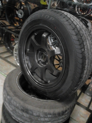 แม๊กพร้อมยาง 185/60R15 DUNLOP SP SPORT 2030  ปีสวยๆ 2012 ขายชุด 4 ล้อ TEL.081-427-3941