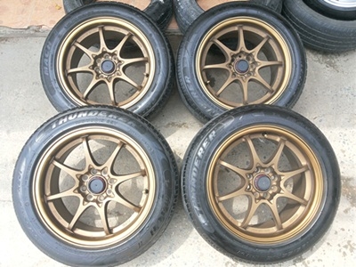 ขายล้อCE28 ขอบ15 4รู100 กว้าง 7ออฟ 35 พร้อมยาง 4 ล้อ