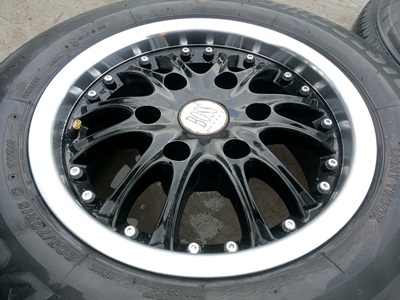 ขายล้อแม็ก BOSS ขอบ15X7 6รู สีดำขอบเงาพร้อมยาง 4 ล้อ