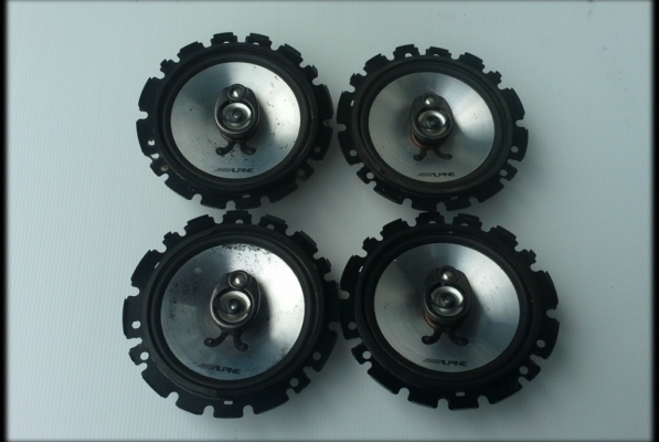 ลำโพง Alpine 6" STE-163A แกนร่วมสามทาง มือสองญี่ปุ่น