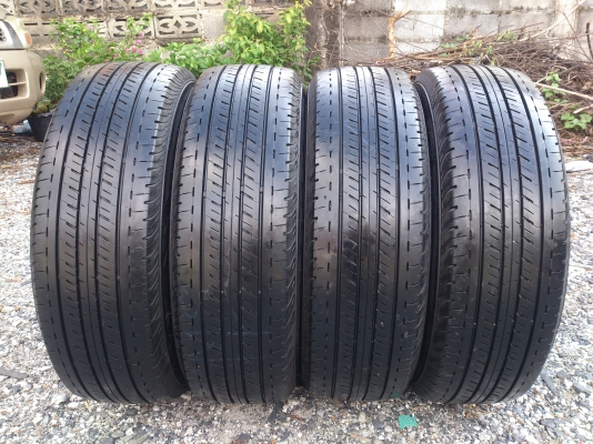 ขายยาง215/65R16 BRIDCESTONE DURAVIS ยางสัปดาห์ที่34ปี13 ดอกยางนิ่มลึกเท่ากันไม่ร้าวไม่แตกลาย(สภาพยาง90\%) จำนวน 1 ชุด