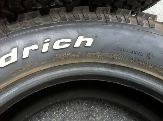 ฝากขายยางใหม่ BF Goodrich All-Terrain ขนาด 285 65 r18 เส้นละ 4500บาท