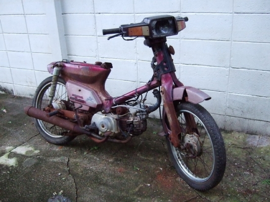 HONDA Custom รุ่นสตาร์ทมือ สีม่วง มีเล่มทะเบียน มีชุดโอน