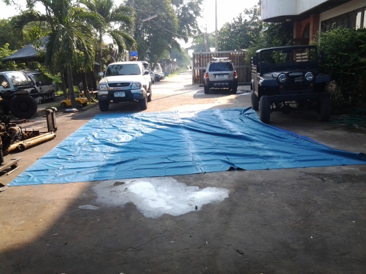 ขายผ้าใบคุมรถ10ล้อ ของใหม่นอกกันฝน กว้าง4.50เมตรยาว7.70เมตร ขาย 5500 บาทครับ มี50ชุด