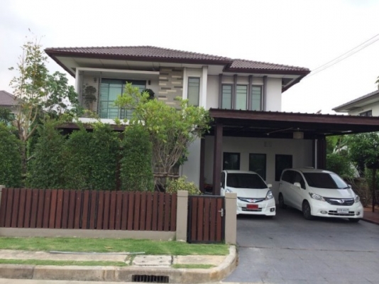 ขายบ้านเดี่ยว ม.ฮาบิเทีย ปัญญาอินทรา 2 เนื้อที่ 100 ตรว พร้อมเฟอร์นิเจอร์