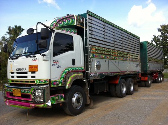 ขายรถพ่วง 22 ล้อ 2 เพลา แม่-ลุก กระบะเนียมคอกเกษตรดั้ม ISUZU DECA FXZ 360 ปี.56 ขายดาวน์แค่ 1050000 เท่านั้น วิ่งแค่80.000 กว่าๆกิโล สวยมากๆ สนใจโทร