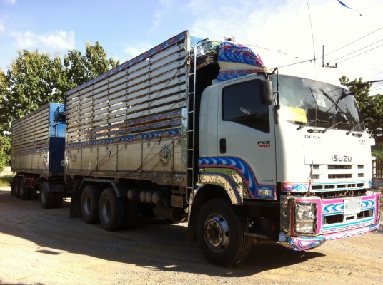 ขายรถพ่วง 22 ล้อ 2 เพลา แม่-ลุก กระบะเนียมคอกเกษตรดั้ม ISUZU DECA FXZ 360 ปี.56 ขายดาวน์แค่ 1050000 เท่านั้น วิ่งแค่80.000 กว่าๆกิโล สวยมากๆ สนใจโทร